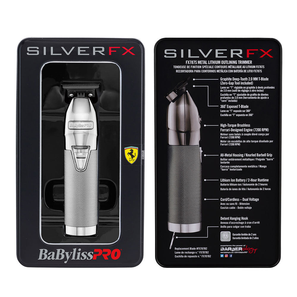 BaByliss PRO Skeleton SilverFX Outliner Lithium Hair Trimmer FX787S