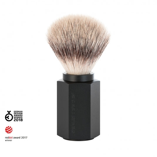 Muhle Hexagon Synthetic Silvertip Shaving Brush 31 M HXG Graphite