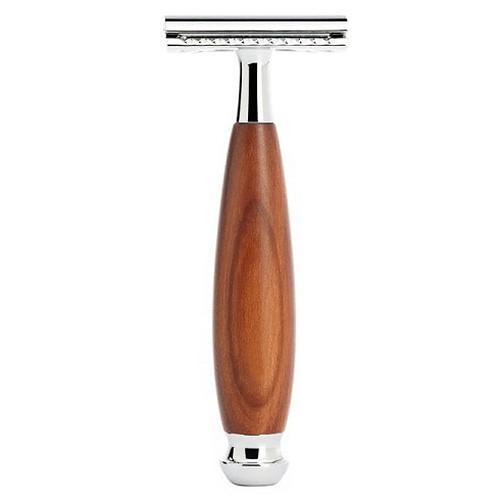 Muhle Vivo Safety Razor & Pure Badger 4-Piece Set Plum Wood